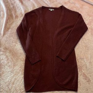 Long Maroon Cardigan